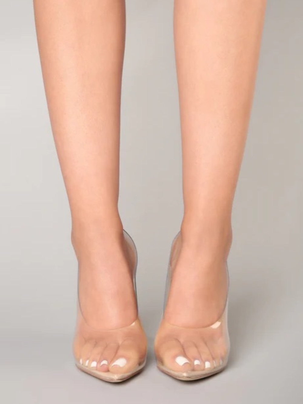 NWOT Fashion Nova Clear Glassdoll Pointed-Toe Heels
